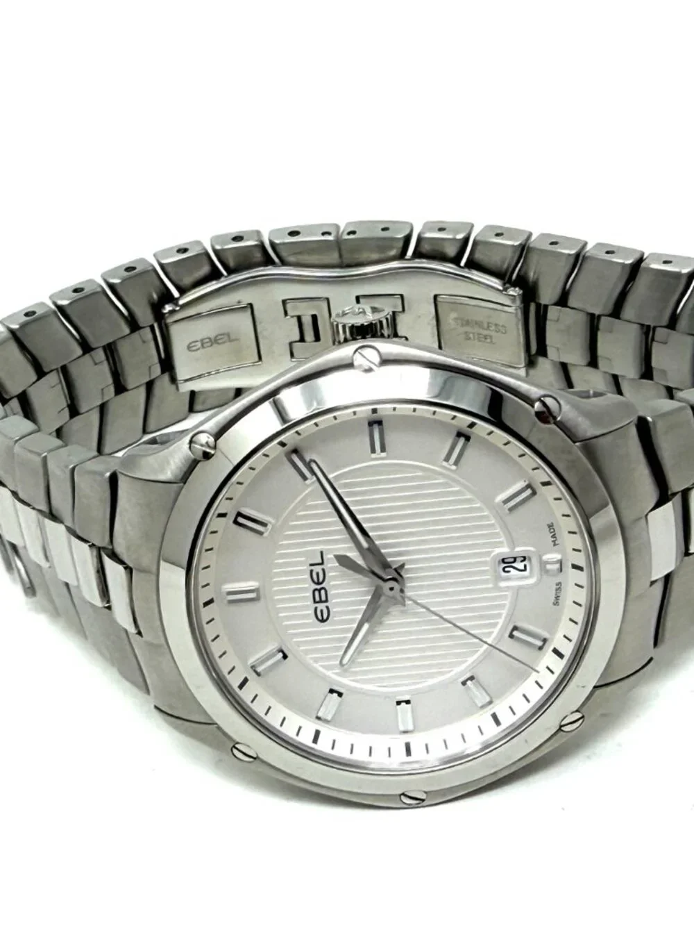 Ebel Sport 40mm Stainless Steel 40mm White Textured Dial Men's watch